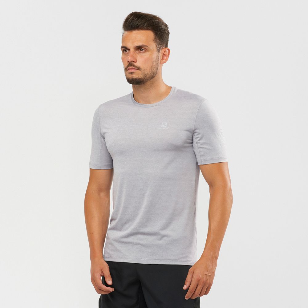 Camisetas Salomon Hombre Gris - Salomon Argentina OUTLINE,526314-LJH